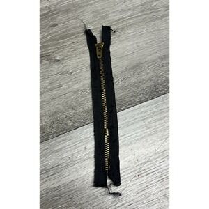Vintage Talon Zipper 8" Brass Front Separator With Black Tape